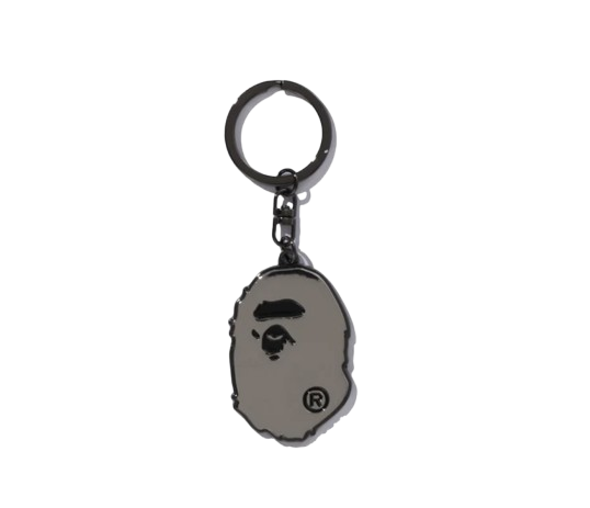 APE HEAD METAL KEYCHAIN BLACK